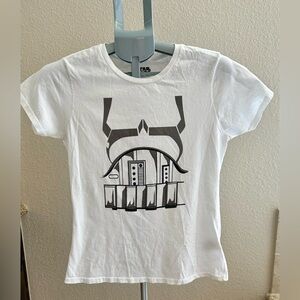 Star Wars Black and White Short Sleeve Tee Minimalist Design